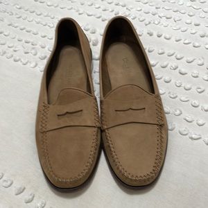Suede loafer, tan